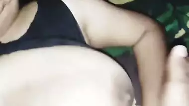 Busty milf opposes but enjoys being fingered by her Devar