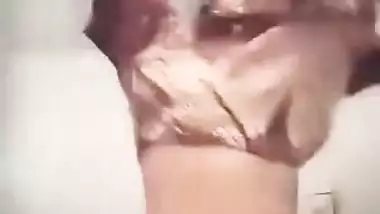 Plump Desi girl undresses to show her perky XXX boobies to lover