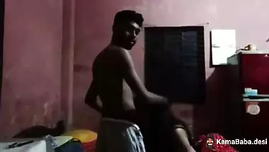 Romantic GF BF sex video of a skinny guy and his hot GF